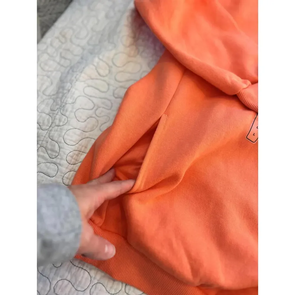 Nike Orange Pullover‎ Hoodie Sweatshirt Girls Size Large